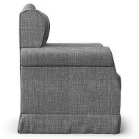 Poltrona De Amamentação Balanço E Puff Lucy P04 Linho Cinza Escuro - Mpozenato - 3