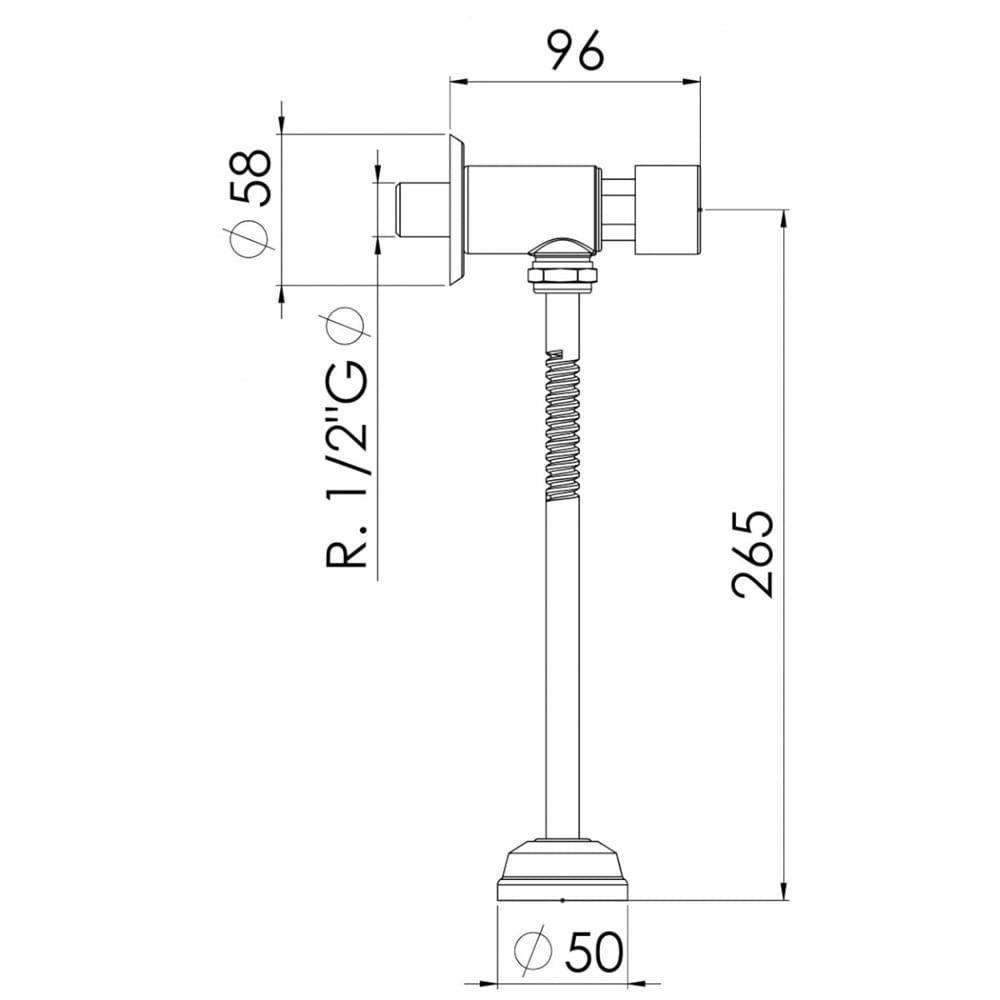 Válvula Para Mictório Estevesmatic Cromado - Vta010cwb - Esteves - 2