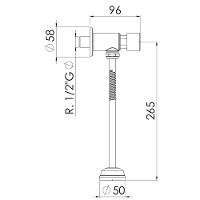 Válvula Para Mictório Estevesmatic Cromado - Vta010cwb - Esteves - 2