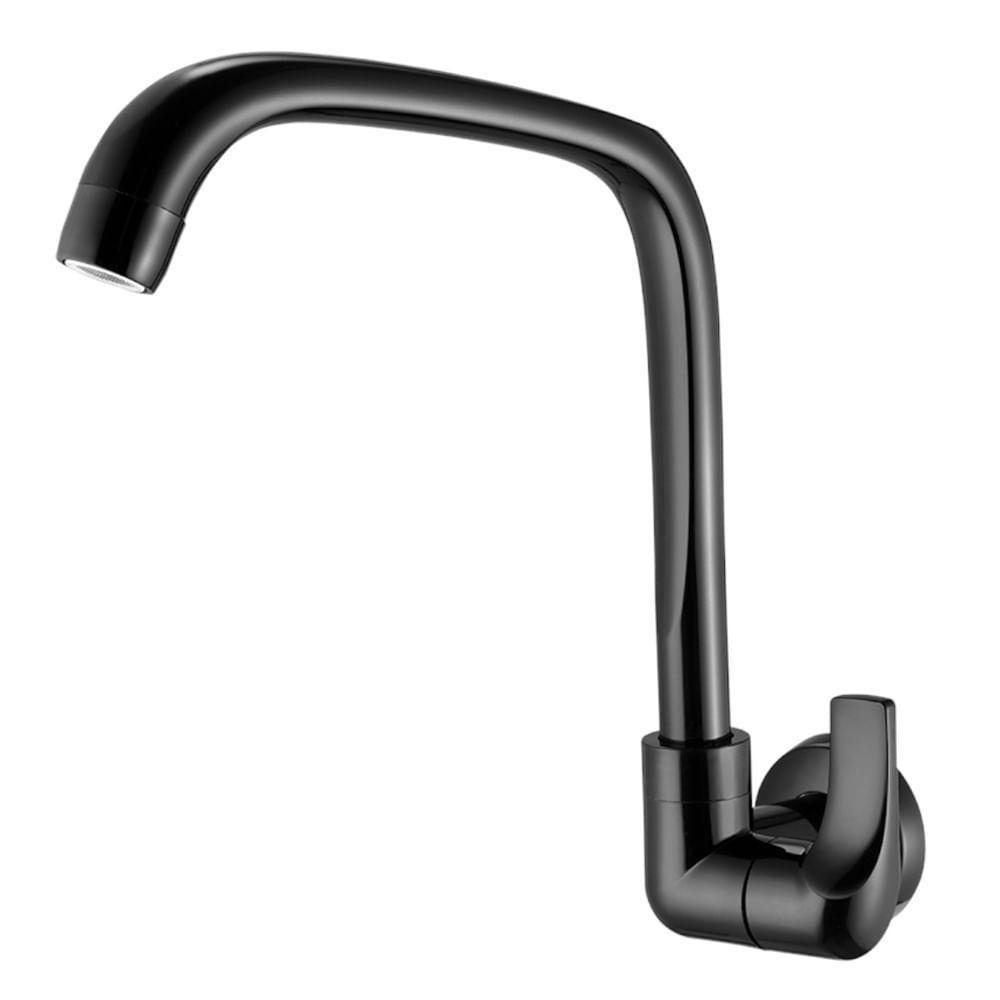 Torneira Para Cozinha De Parede Fitt 1168 F61 Preta - 7111084 - Lorenzetti - 1