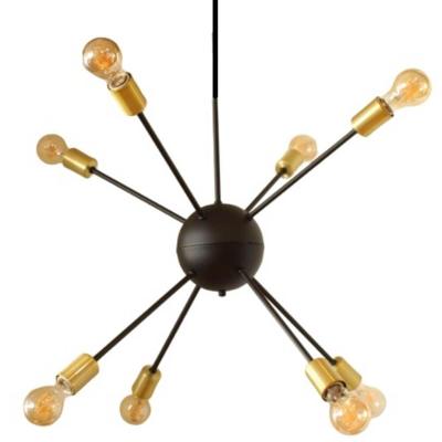 Pendente Mini Togo 8 Lâmpadas Preto Cobreado - Pd110-8pt_co - Kin