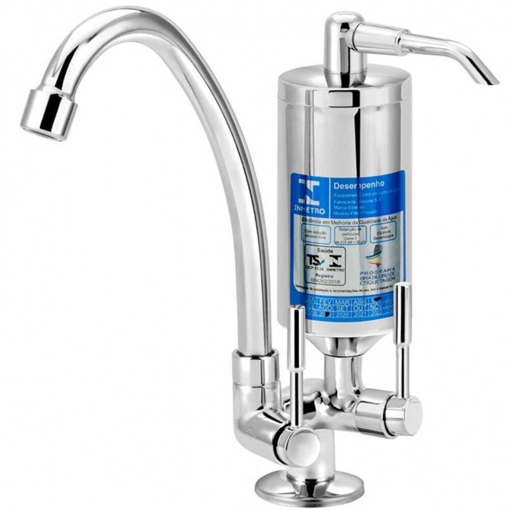 Torneira Com Filtro Para Cozinha Abs Stilo 1-4 De Volta C31 Cromada De Mesa - Vtf701cwb - Esteves - 1