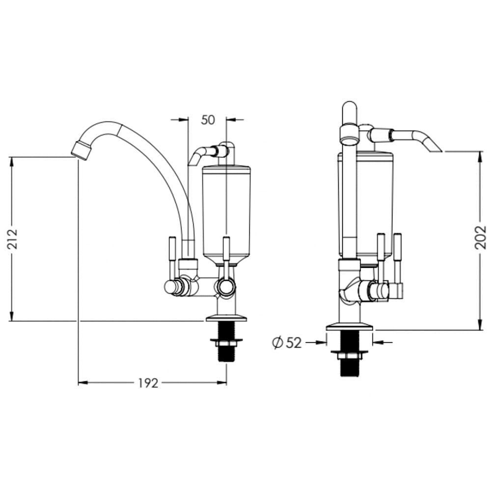 Torneira Com Filtro Para Cozinha Abs Stilo 1-4 De Volta C31 Cromada De Mesa - Vtf701cwb - Esteves - 3