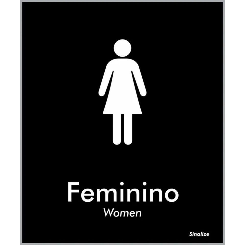 Placa De Poliestireno Store Black 15x18cm Feminino - Blk03 - Sinalize - 1