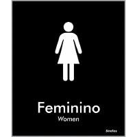 Placa De Poliestireno Store Black 15x18cm Feminino - Blk03 - Sinalize - 1