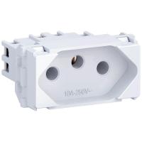 Tomada 2p+t Com 10 Ampères 250 Volts Branco - E011100110 - Wetzel - 1