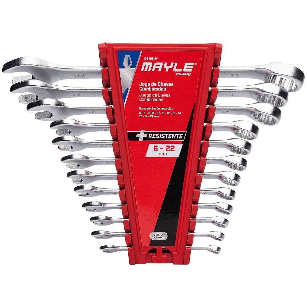 Jogo De Chave Combinada 6 A 22mm Com 12 Peças - 102405my - Mayle - 1