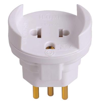 Pino Adaptador 2p + T Bipolar 10a 250volts Cinza - 1209 - Ilumi