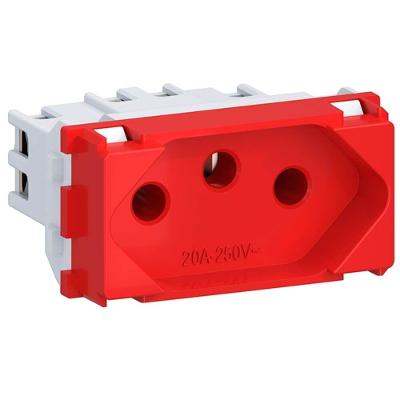 Tomada 2p+t Com 20 Ampères 250 Volts Vermelho - E011100175 - Wetzel