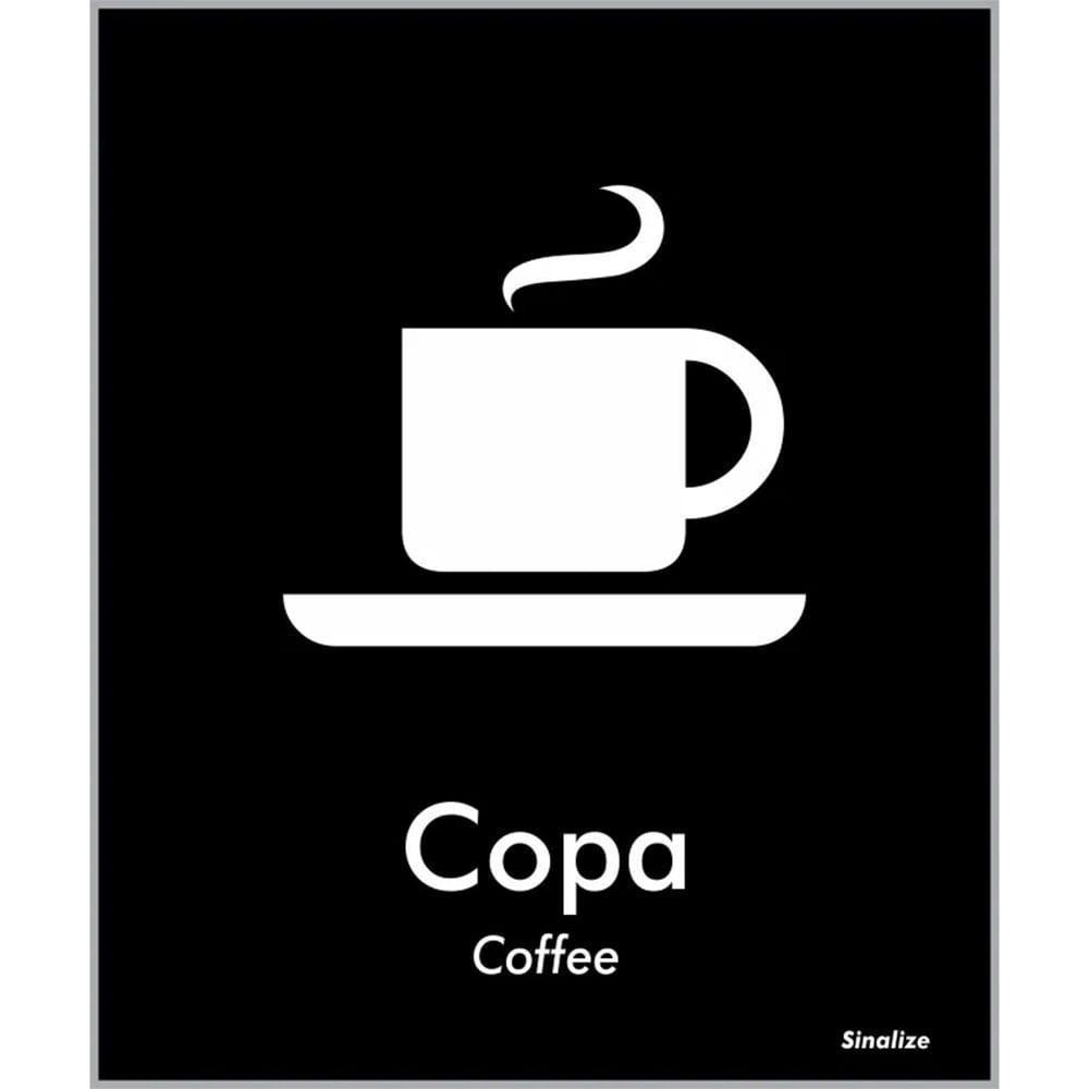 Placa De Poliestireno Store Black 15x18cm Copa - Blk08 - Sinalize - 1