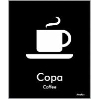 Placa De Poliestireno Store Black 15x18cm Copa - Blk08 - Sinalize - 1