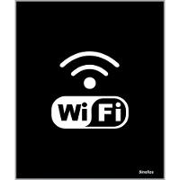 Placa De Poliestireno Store Black 15x18cm Wifi - Blk07 - Sinalize - 1
