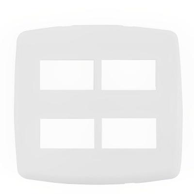 Placa 4x4 4 Modulos Com Suporte Branco - Dc-8100-42 - Dicompel