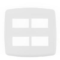 Placa 4x4 4 Modulos Com Suporte Branco - Dc-8100-42 - Dicompel - 1