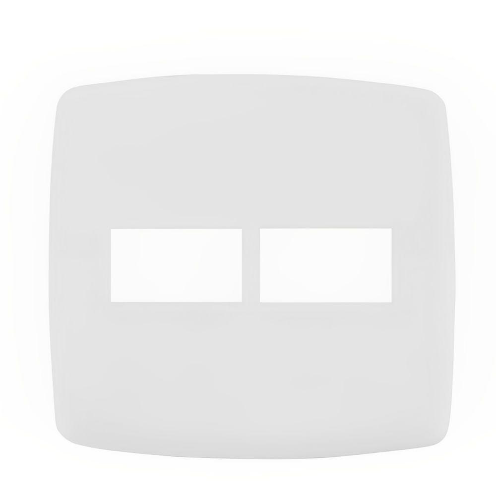 Placa 4x4 2 Modulos Com Suporte Branco - Dc-8100-41 - Dicompel - 1