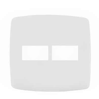 Placa 4x4 2 Modulos Com Suporte Branco - Dc-8100-41 - Dicompel