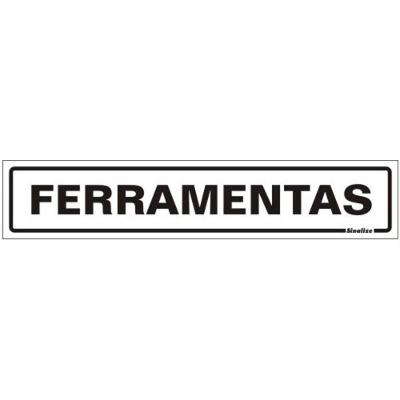 Placa De Poliestireno Auto-adesiva 5x25cm Ferramentas - 200 By - Sinalize Placa 5x25 Ferramentas 200by Sinalize