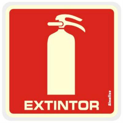 Placa A.ades.15x15(extintor)fotolumines - 120ay - Sinalize Placa A.ades.15x15(extintor)fotolumines 120ay