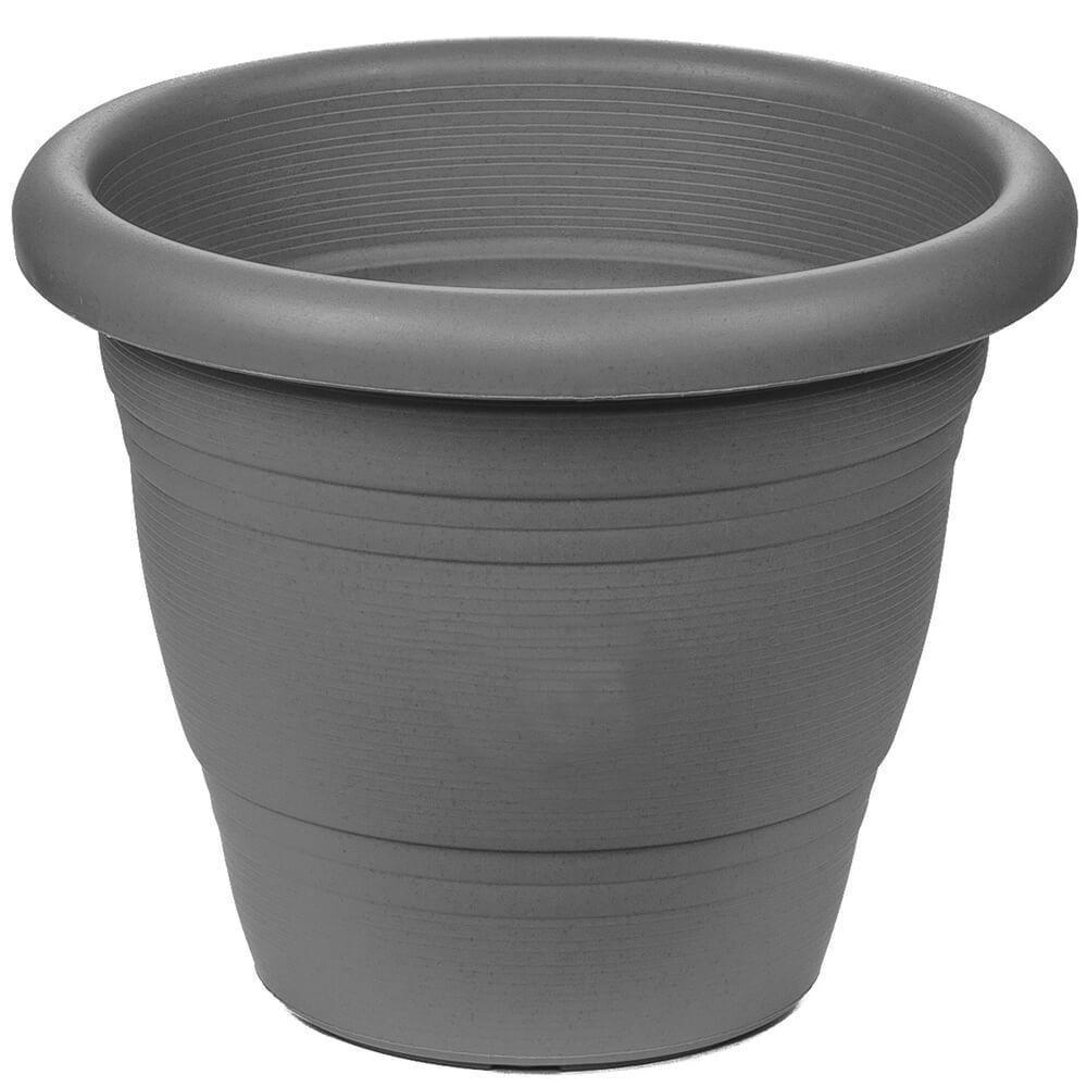 Vaso De Plástico Para Jardim Cinza 19 X 22 X 22 Cm - Pr6043-1 - Pincéis Atlas - 1