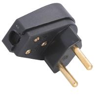 Plugue Angular Preto 2p De 20 Ampères E 250 Volts - 57403109 - Tramontina - 2