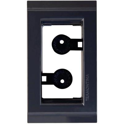 Placa Para Móvel 1 Posto Preto Liz Grafite - 57106034 - Tramontina Placa Para Movel 1 Posto Liz Grafite Tramontina