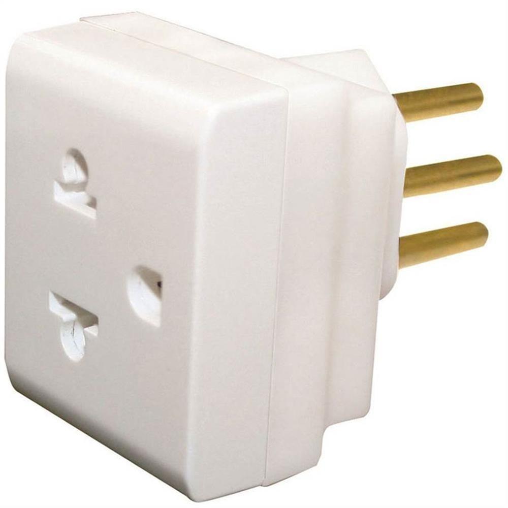 Plugue Adaptador Pb 2p+t 10 Ampères Branco - 690660 - Pial Plugue Adaptador Pb 2p+t Branco 10a Pial 690660 - 1