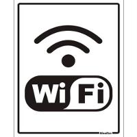 Placa De Poliestireno Auto-adesiva 15x20cm Wi-fi - 220 Br - Sinalize Placa Poliestireno 15x20 Wi-fi 220br Sin Sinalize - 1