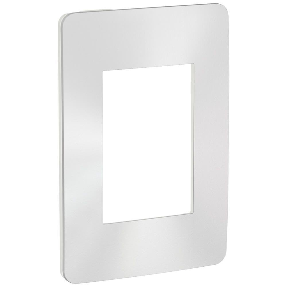 Placa 4x2 3 Postos Chrome Satin Branca - S732103419 - Schneider Placa 4x2 3 Postos Br-chrome Satin Schne - 1