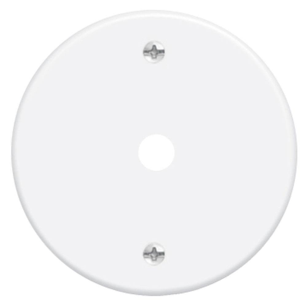 Placa Espelho 3"" F6 Redonda Com Furo 10mm Blanc - 0451 - Fame Placa Espelho Redonda C-furo 10mm Blanc* 451 Fame - 1