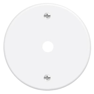 Placa Espelho 3"" F6 Redonda Com Furo 10mm Blanc - 0451 - Fame Placa Espelho Redonda C-furo 10mm Blanc* 451 Fame
