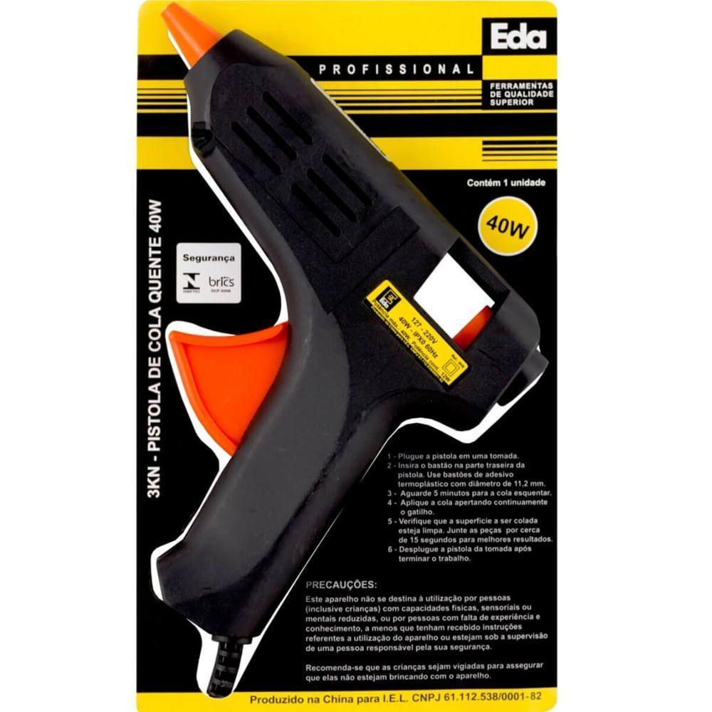 Pistola Cola Quente 40 Watts - 3kn - Eda Pistola Cola Quente 40w - 3kn - Eda - 1