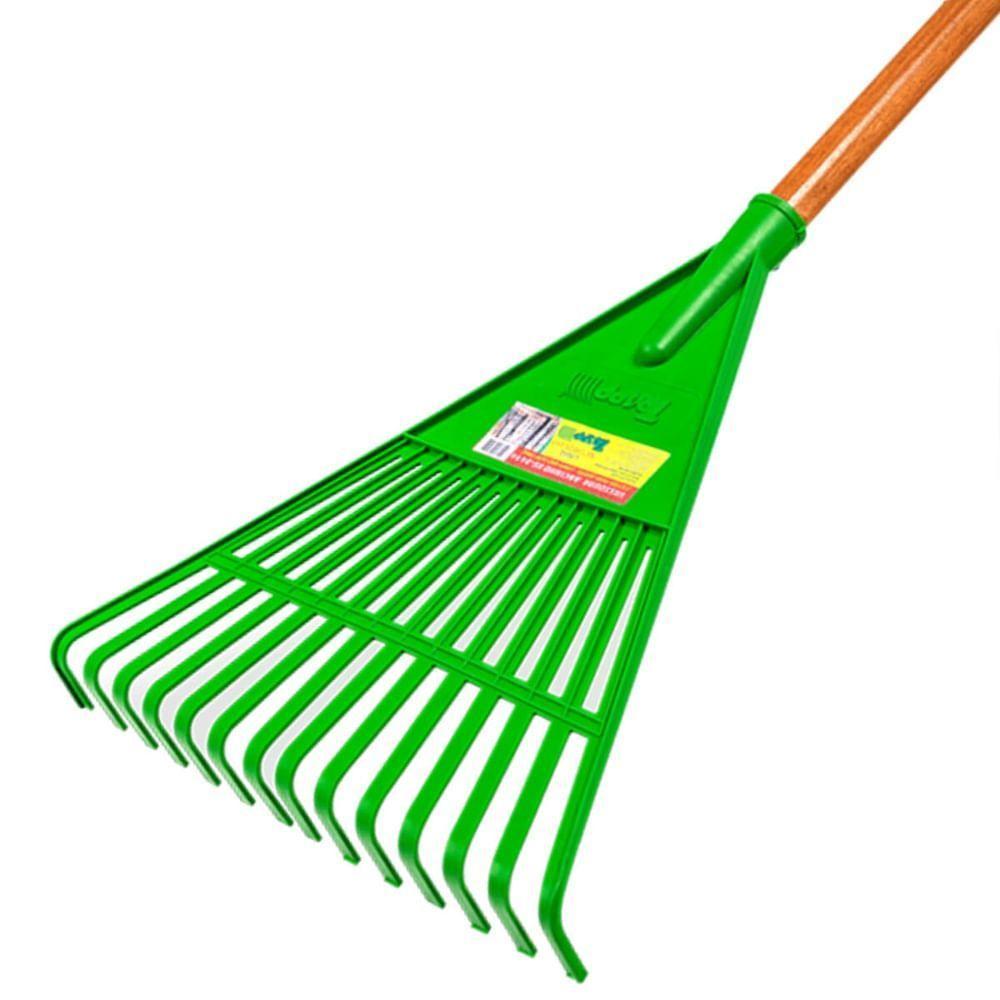 Vassoura Ancinho 14 Dentes Verde Com Cabo Vs-3414 - 2930085 - Trapp - 1