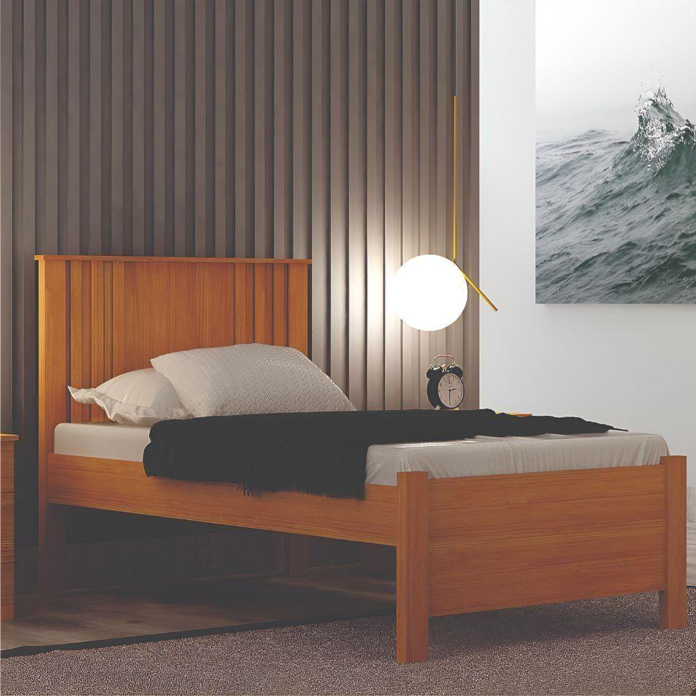 Cama Solteiro Milano Cinamomo Leifer Móveis - 3