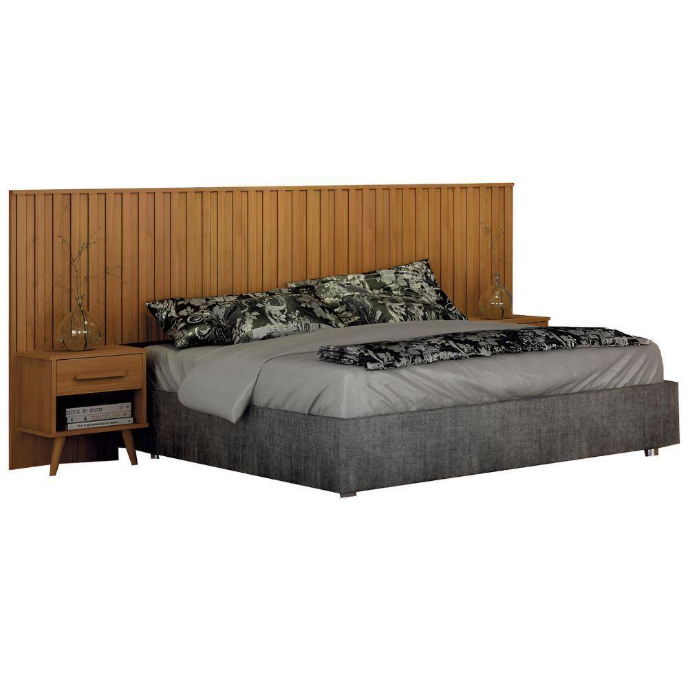 Cabeceira Casal Ripado Milano Cinamomo Leifer Móveis - 1