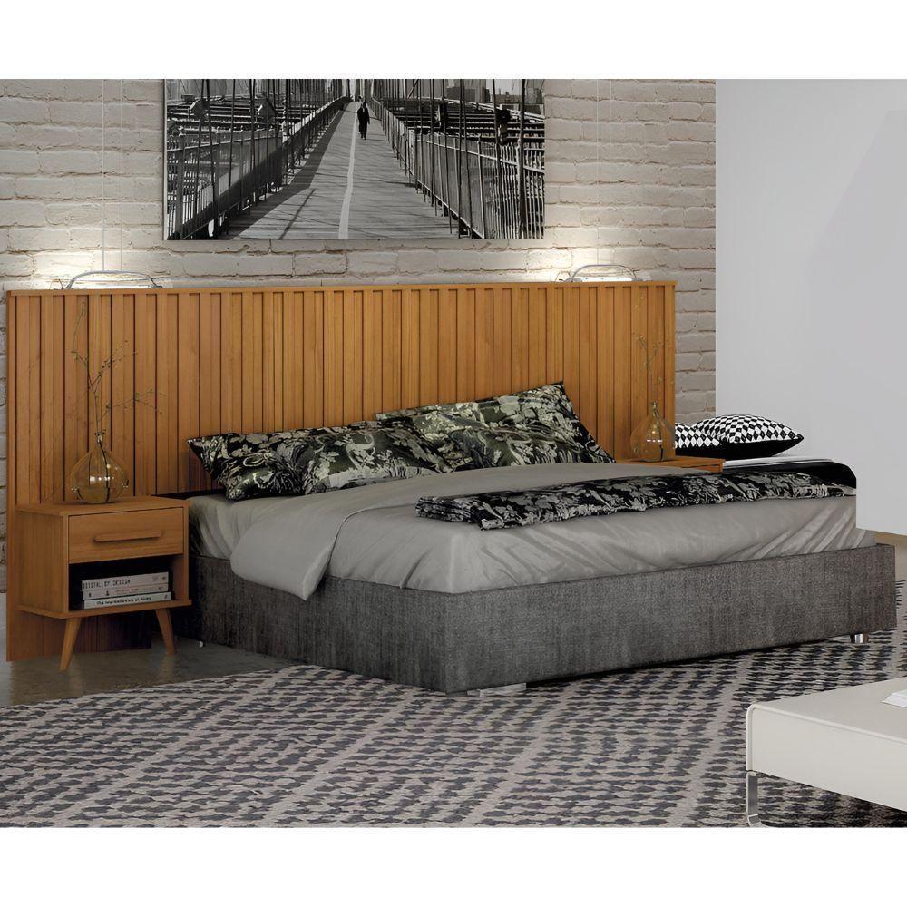 Cabeceira Casal Ripado Milano Cinamomo Leifer Móveis - 2