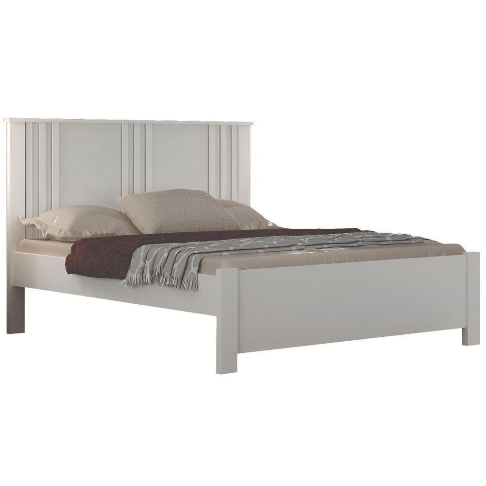 Cama Casal Milano Branco Leifer Móveis - 1