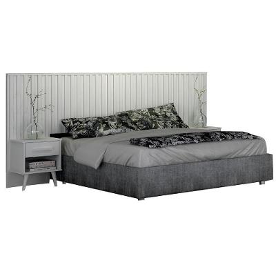 Cabeceira Casal Ripado Milano Branco Leifer Móveis