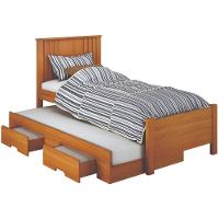 Cama Solteiro Com Auxiliar Milano Cinamomo Leifer Móveis - 1