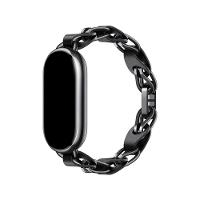Bracelete Trancado De Metal Para Xiaomi Smart Band 8 Preto - 1