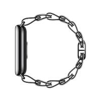 Bracelete Trancado De Metal Para Xiaomi Smart Band 8 Preto - 3