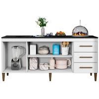 Balcão De Cozinha Atenas 3 Portas 3 Gavetas Branco Kaiki Móveis