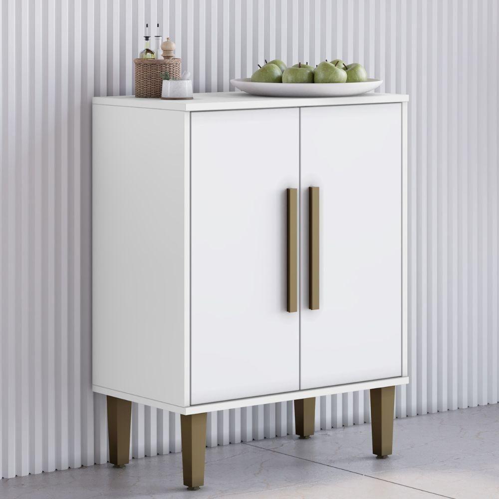 Balcão De Cozinha Lorena 2 Portas Branco Kaiki Móveis - 2