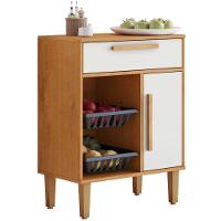 Balcão De Cozinha Com Fruteira Lorena 1 Porta 1 Gaveta Nature Off Kaiki Móveis - 1