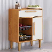 Balcão De Cozinha Com Fruteira Lorena 1 Porta 1 Gaveta Nature Off Kaiki Móveis - 2