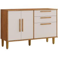 Balcão De Cozinha Lorena 3 Portas 2 Gavetas Nature Off Kaiki Móveis - 1