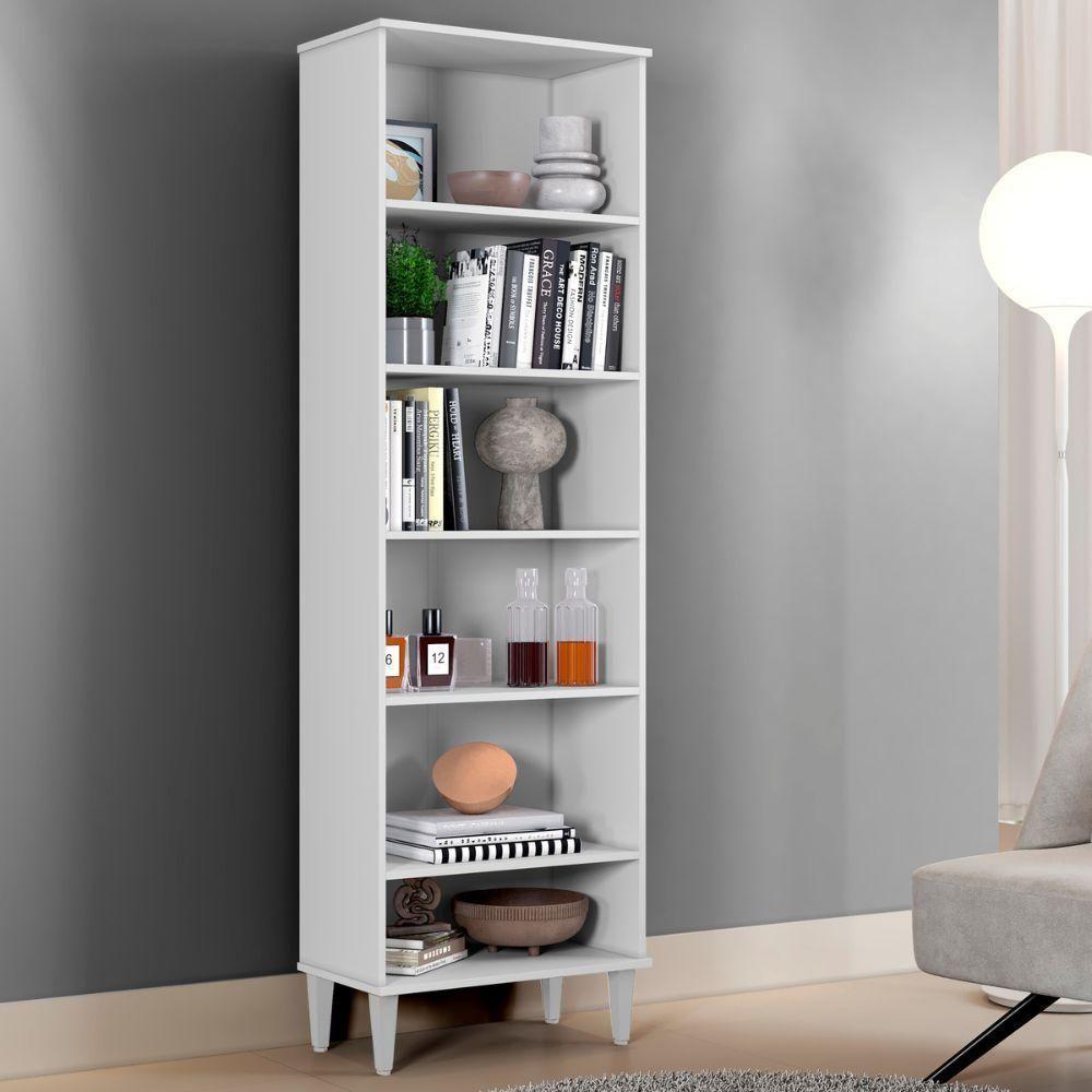 Estante Livreiro Manaus Branco Kaiki Móveis - 2