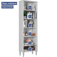 Estante Livreiro Manaus Branco Kaiki Móveis