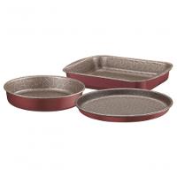 Conjunto De Assadeiras Tramontina Paris 3 Peças Em Alumínio E Revestimento Antiaderente Vermelho - 1