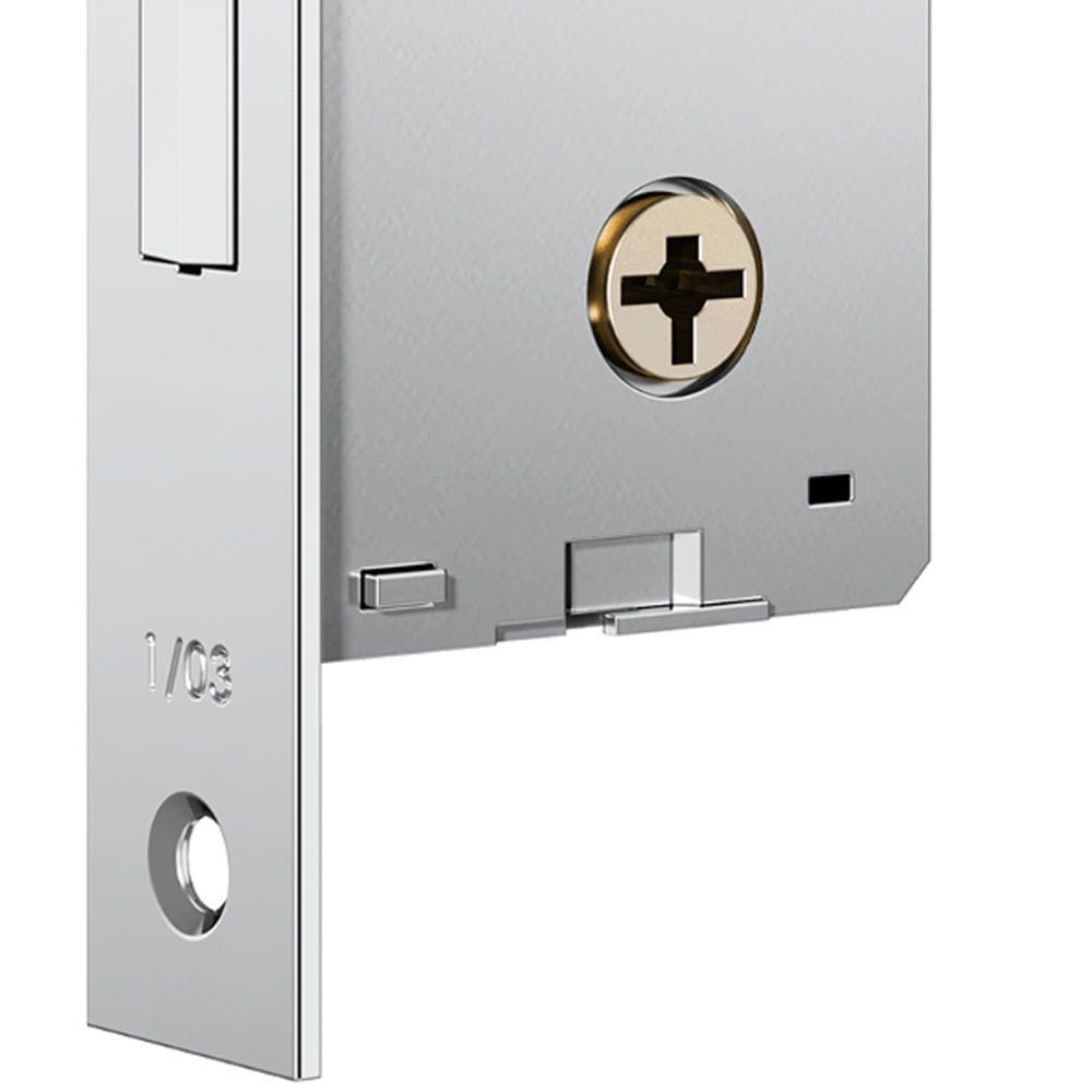 Fechadura Auxiliar 1001 Com Espelho De Inox Polido - 10810 - Stam Fechadura 1001 Esp De Inox Polido - 10810 - Stam - 4