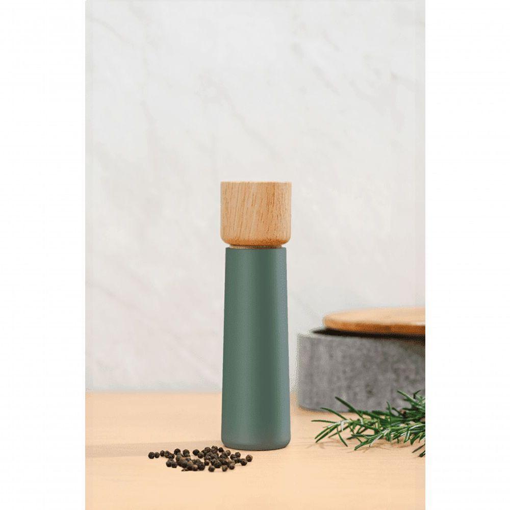 Moedor De Sal E Pimenta Tramontina Realce 20,5cm Verde Em Madeira Seringueira - 2
